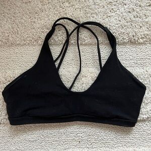Lululemon Yoga Strappy Black Sports Bra - Size 10